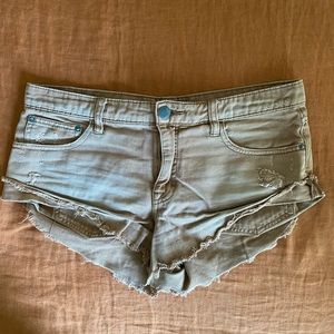 Free People Irreplaceable Tan Cutoff Shorts - 27